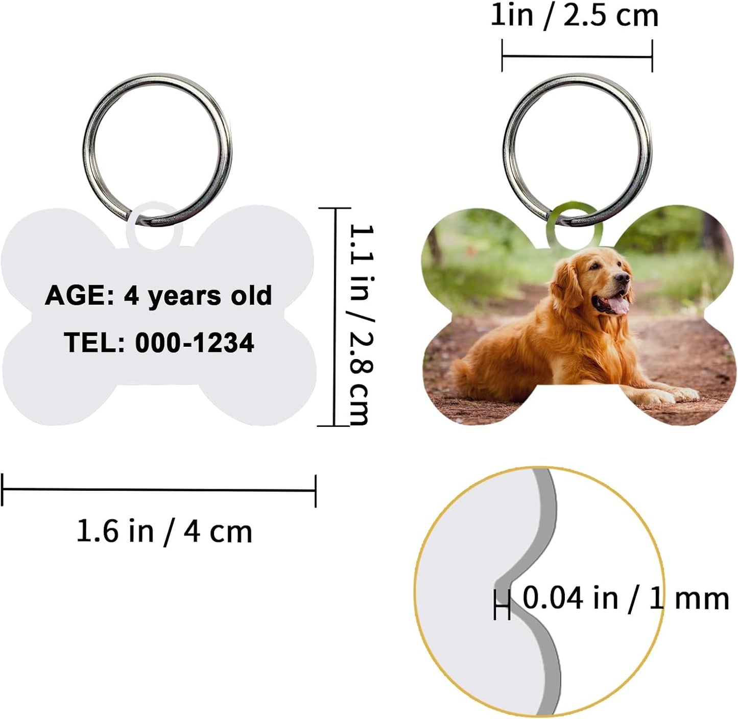 Bone Shape Pet Tag